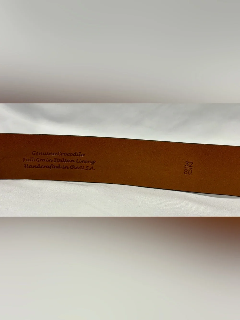 Trafalgar Brown Croc-Embossed Leather Belt with Silver Buckle